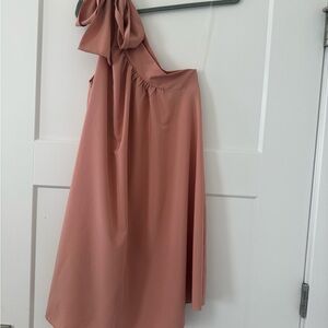 Elegant Pink One-Shoulder Dress by Carole Christian